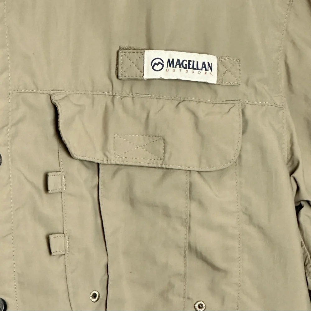 Magellan Fish Gear Laguna Madre Relaxed Fit Long Sleeve Button Up Shirt Sz S - Picture 3 of 6